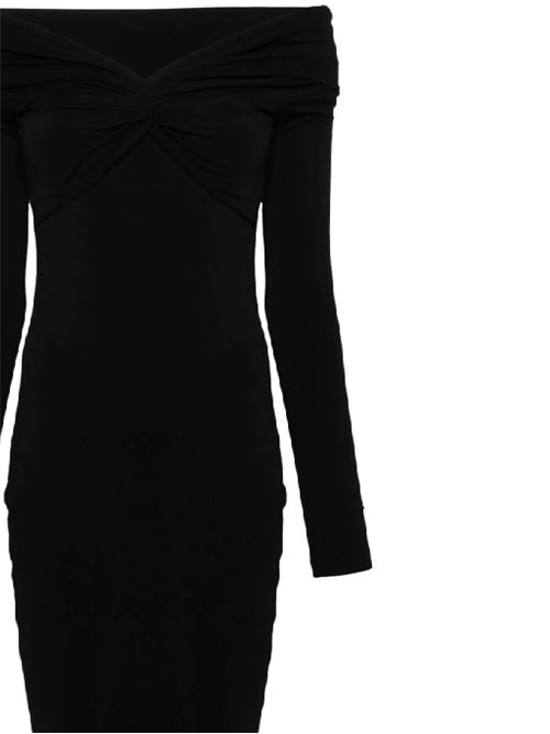 Black jersey dress ROTATE BIRGERCHR | 113026100BCR738100